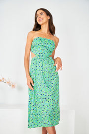 Recia Dress - Green Print-Dresses-Womens Clothing-ESTHER & CO.