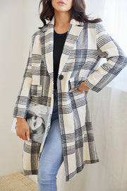 Romina Coat - Check Print-Coats-Womens Clothing-ESTHER & CO.