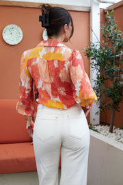 Runia Shirt - Orange Floral
