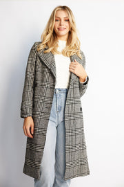 Shanice Coat - Grey Check-Coats-Womens Clothing-ESTHER & CO.