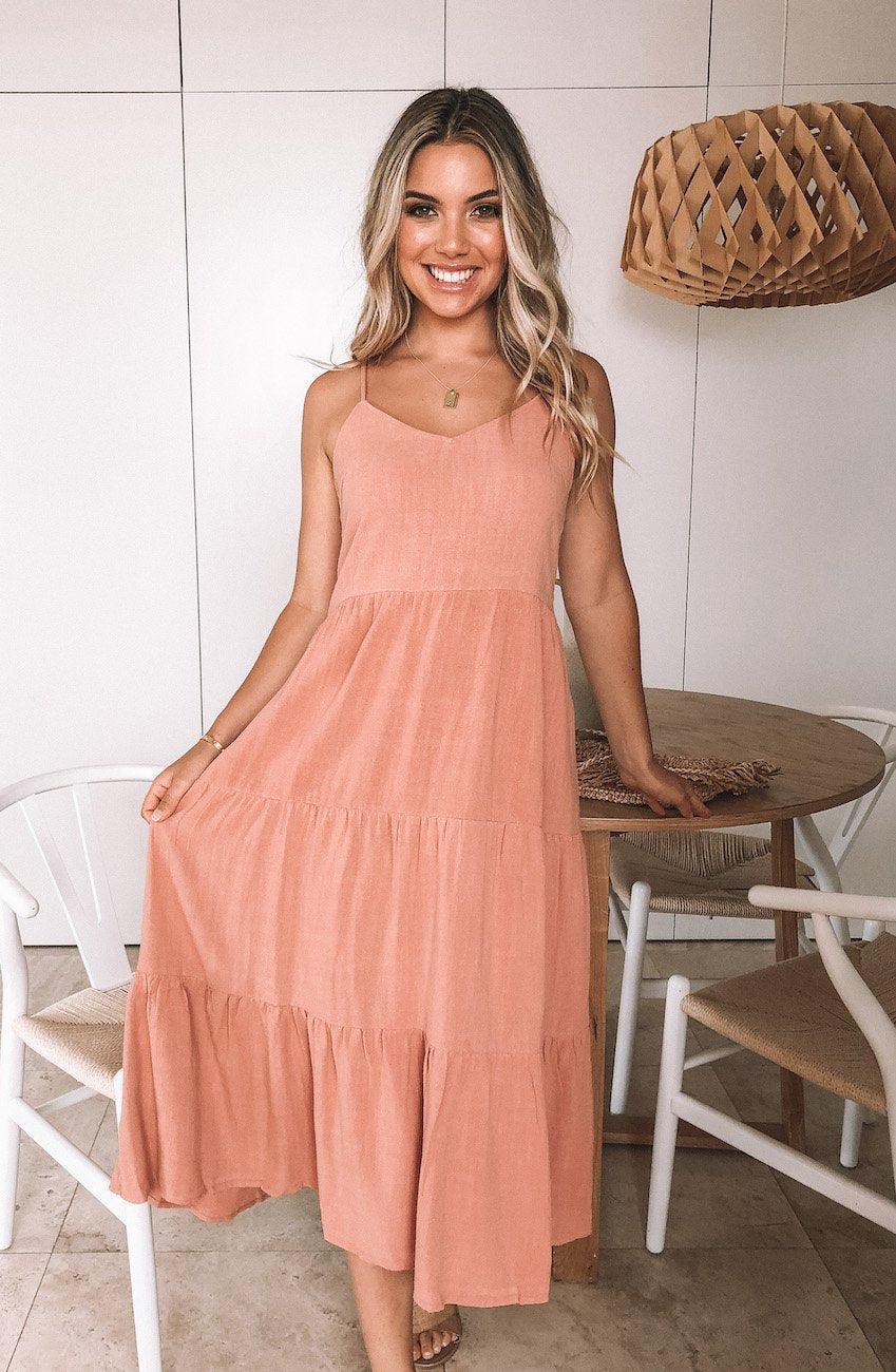 Sonya Dress - Rust-Dresses-Womens Clothing-ESTHER & CO.