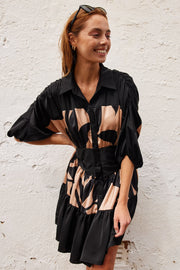 Tanaya Dress - Mocha Print