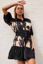 Tanaya Dress - Mocha Print