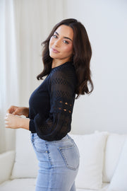 Tia Knit Top - Black
