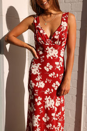 Trevora Dress - Red Floral