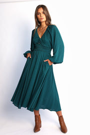 Ximona Dress - Emerald