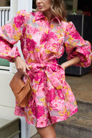 Yorkie Dress - Pink Floral