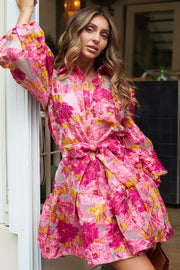 Yorkie Dress - Pink Floral