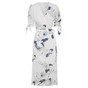 Carmen Dress - White Floral-Dresses-Desire-ESTHER & CO.