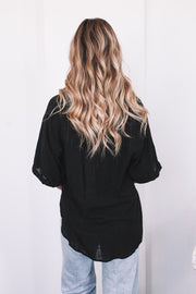 Fraise Top - Black-Tops-Womens Clothing-ESTHER & CO.