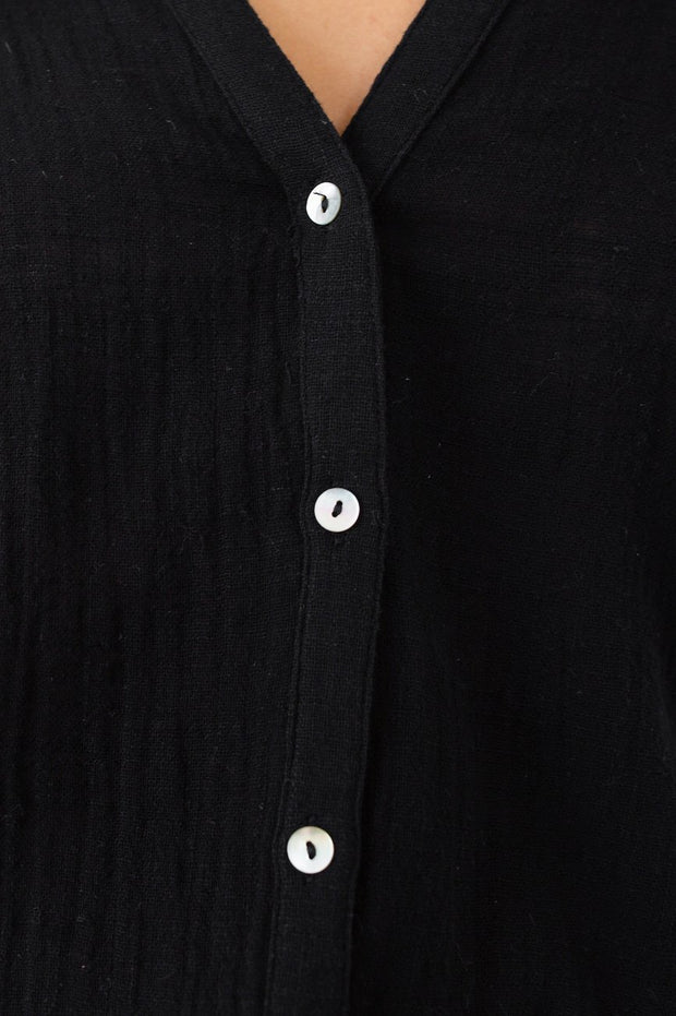 Fraise Top - Black-Tops-Womens Clothing-ESTHER & CO.