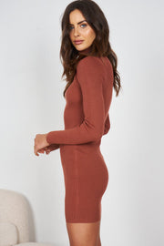 Laurena Dress - Copper-Dresses-Womens Clothing-ESTHER & CO.