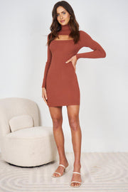 Laurena Dress - Copper-Dresses-Womens Clothing-ESTHER & CO.