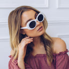 Lake Como white sunglasses, side view
