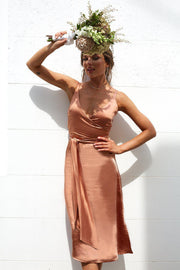 Preorder Poppy Dress - Bronze-Dresses-Womens Clothing-ESTHER & CO.